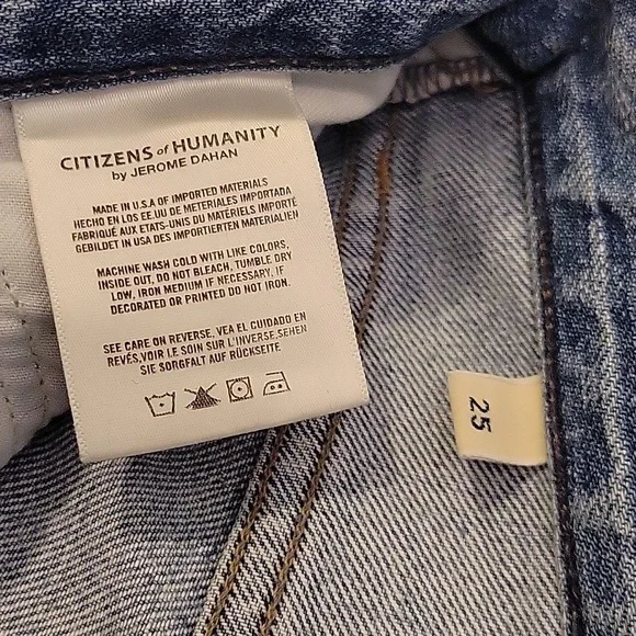 Citizens of humanity Cora relaxed undone hem size 25 Premium Denim - Picture 8 of 16